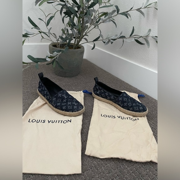Pre-loved Authentic Louis Vuitton Flat Denim Espadrille - Picture 4 of 10
